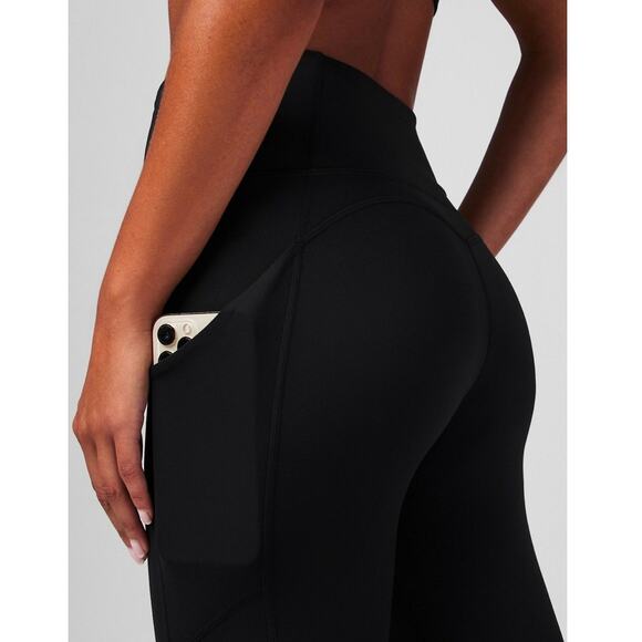 Fabletics Pure Luxe Black Leggings 7/8 with Pockets, High Waisted, Size M/8 - Picture 2 of 8